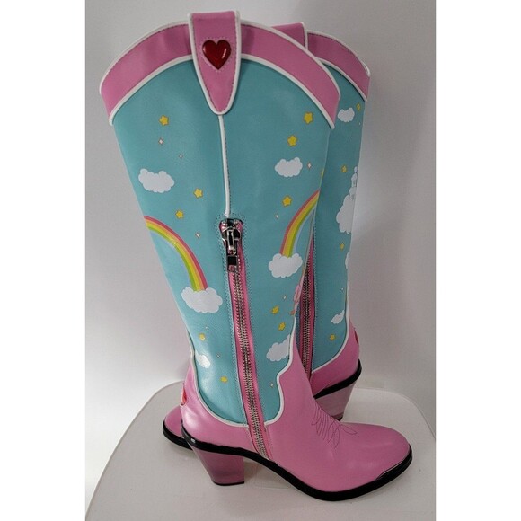 Dolls Kill x Care Bears Rainbow Roundup Cowboy Boots - Picture 6 of 8